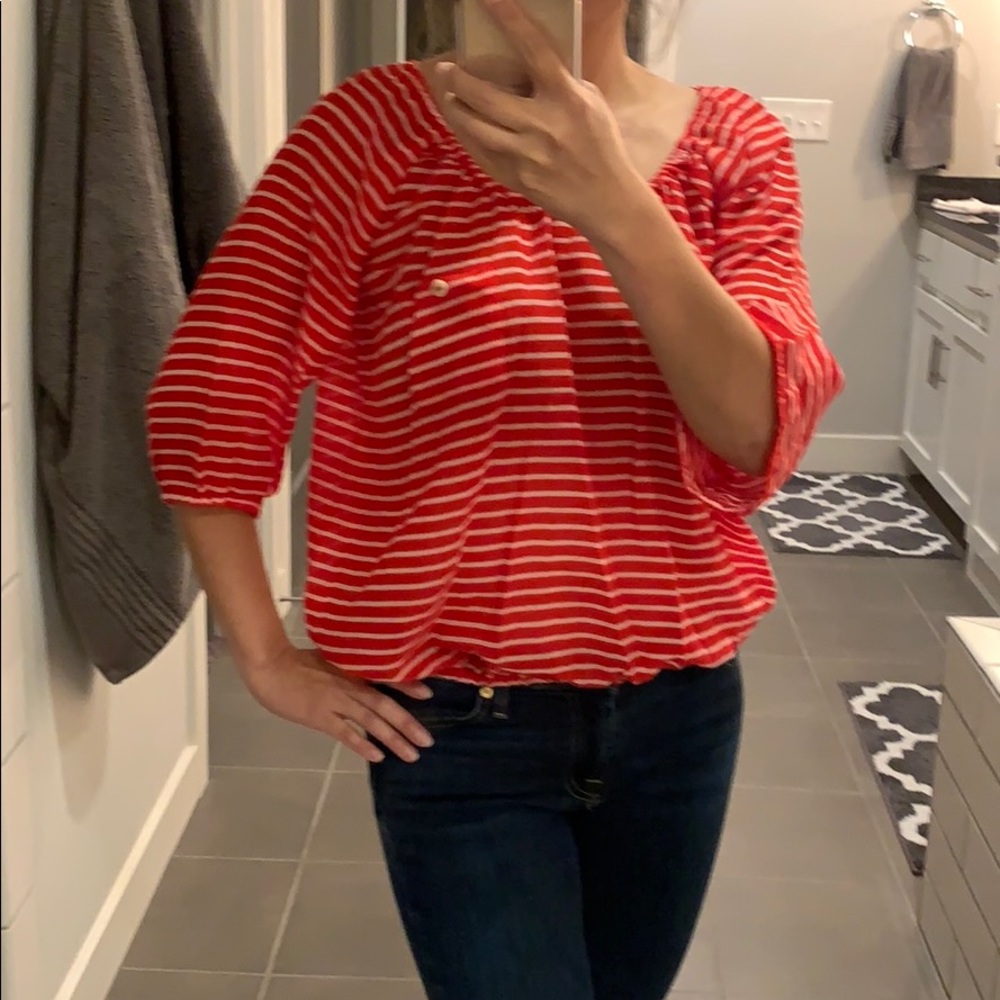 J. Crew Striped Blouse